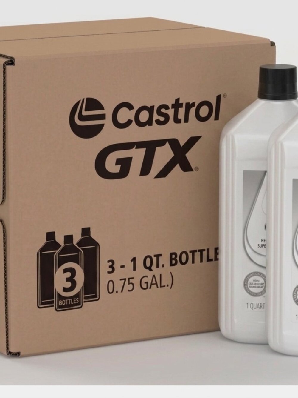 Castrol GTX 10W-30 Conventional Motor Oil 1 Quart (Pack of 3) - 3 Quarts Total